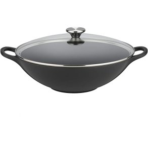Le Creuset Wok Stbejern med Glaslg 36 cm