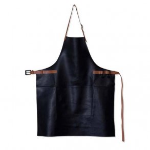 Dutchdeluxes BBQ Style Forklde 100% Lder Sort