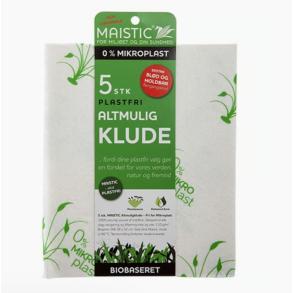 Maistic Altmuligklude uden mikroplast  miljvenlige med print (5 stk)