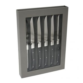 Amefa 6 Steakknive sort Magnetisk kasse - Royal Steakhouse 2520