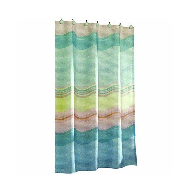 MSV Polyester Duschgardin 180 x 200 cm - regnbge