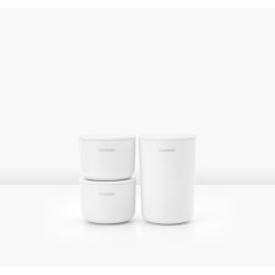 Brabantia Opbevaringskrukker til Badevrelset - Hvid 3 stk