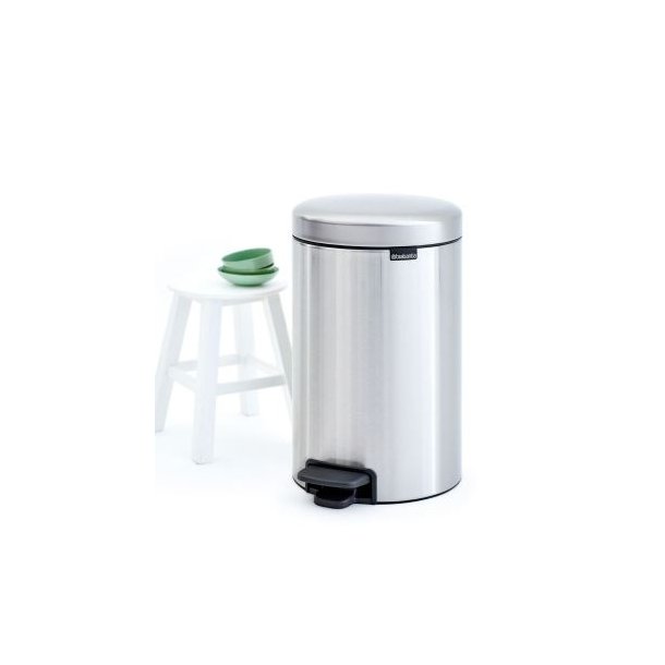 Brabantia Pedalspand newIcon 12 Liter Mat St�l Fingerprint Proof - 112041