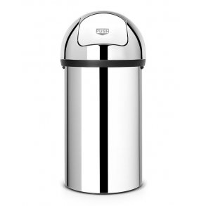 Brabantia Push Bin 60 Liter, Brilliant Steel