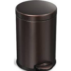 Simplehuman Rund Pedalspand 4,5L, Enkelt Rum, Mrkt Bronze Rustfrit Stl