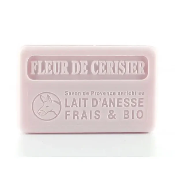 Savon Marseillaise - Fransk Sbebar  Hnd/Krop -  Cerisier / Kirsebrblomster Med selmlk(125 g)