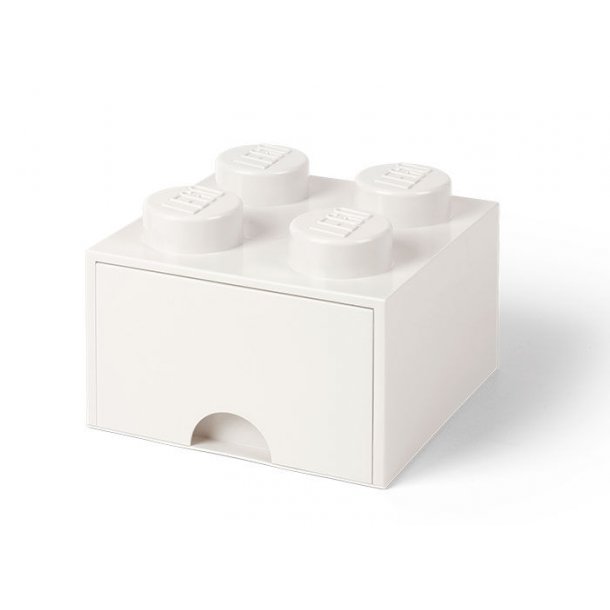 Lego Skuffe Opbevaringsklods Med 1 Skuffe 4 Hvid