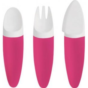 Toddler Cutlery Brne- og Babybestik Hindbr Rd/Pink