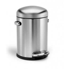 Simplehuman Retro Pedalspand 4,5 Liter - Mat Stål FPP