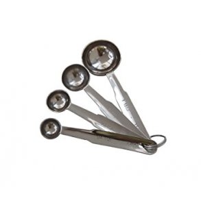 De Buyer St med 4 mleskeer 1- 2,5- 5 og 15 ml