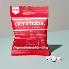 Denttabs The Original - Tandpastapiller med Jordb�rsmag 125 stk