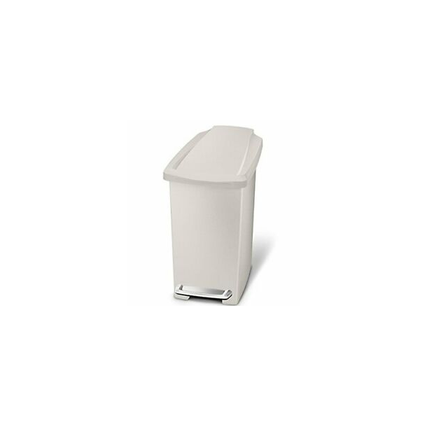 Simplehuman Slank Pedalspand 10L, Enkelt Rum, Stenplast