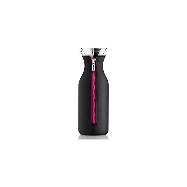 Eva Solo Køleskabskaraffel med vippelåg, neopren black/pink 1,0 l