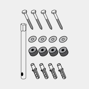 Brabantia Reservedel Monteringss�t Wallfix