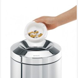 Brabantia Papirkurv Flameguard Blank St�l 7 Liter - Brandsikker - 378928