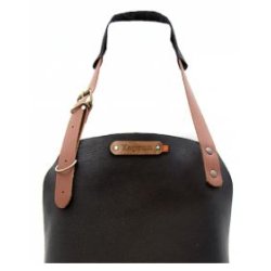 Xapron Kansas Lderforklde lang model Sort - L 74 cm B 60 cm