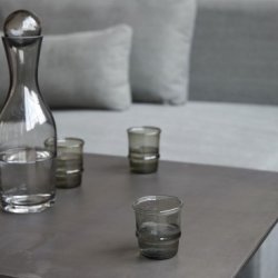 House Doctor Fyrfadsstage / Vandglas "Jeema" Gr� H:7,5