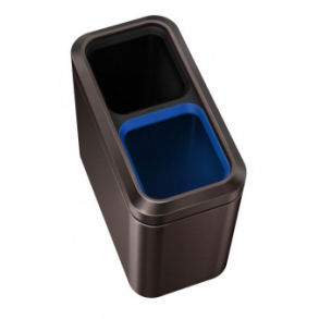 Simplehuman Slank ben Genbrugsapparat 20L (10/10), Dobbelt Rum, Brstet Rustfrit Stl