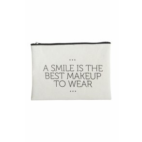 House Doctor Makeup taske, Smile, 21x15 cm