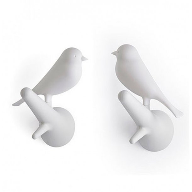 Qualy HOOK Sparrow Vit Krokar