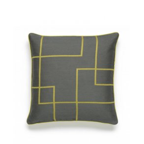 neon LIVING Jacquardvvet Sofapude Gr - Gul