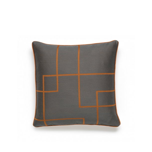 neon LIVING Jacquardvvet Sofapude Gr - Orange