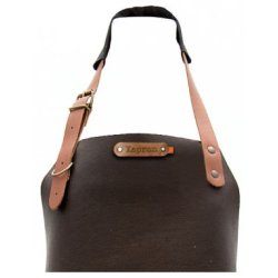 Xapron Kansas Lderforklde lang model Brun - L 74 cm B 60 cm