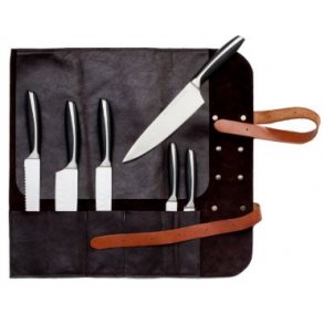 Xapron Knivopbevaring i Lder Sort - 45 x 47 cm