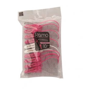 Kokubo Dobbelt Tøjklemme 10 stk Pink /Hvid