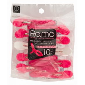Kokubo Medium Tøjklemme 10 Stk - Pink / Hvid