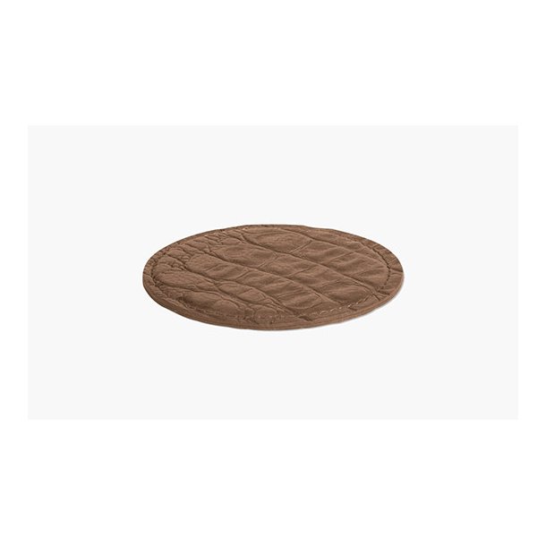 Dutchdeluxes Coasters Round 100% Leather Croco Taupe - Ø 10 cm