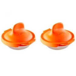 Lku ggepocherer orange, 2 stk.