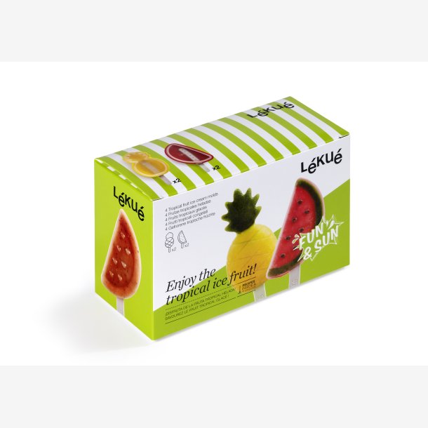 L�ku� Ispindeform tropical frugt (2x2) 4-pak
