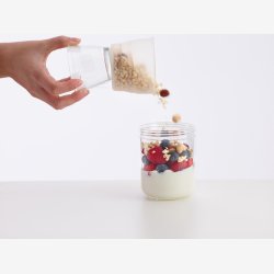 L&eacute;ku&eacute; Jar-to-go 600 ml, lys gr�  / Orange