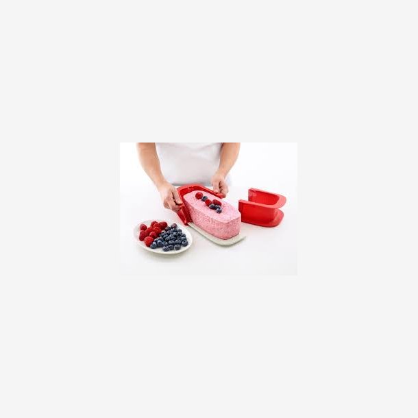 L�ku� Aflang springform 24 cm r�d m/keramisk bund