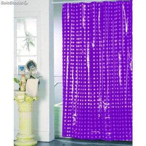 MSV Pvc Bruseforhng 180 x 200 cm -Lilla med cirkler