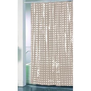 MSV Pvc Bruseforhng 180 x 200 cm - Sand med cirkler