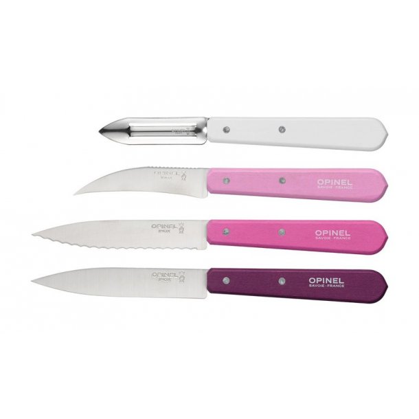 Opinel St med 3 knive og 1 skller