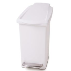 Simplehuman Slank Pedalspand 10L, Enkelt Rum, Stenplast