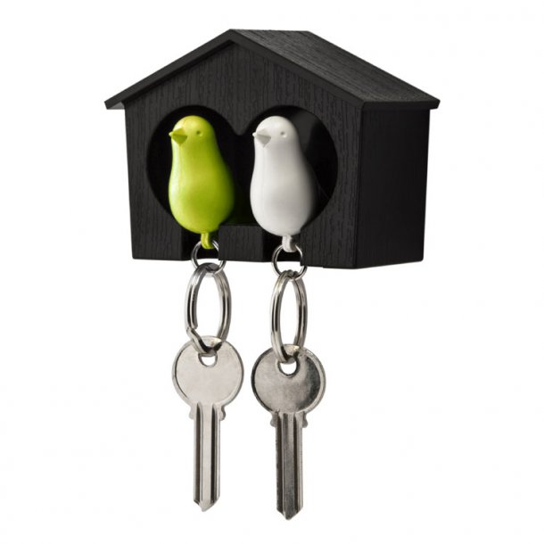 Qualy Key Holder Duo - Svart Hus