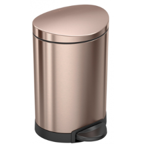 Simplehuman Rund Pedalspand 4,5L, Enkelt Rum, Rosaguld Rustfrit Stl