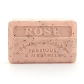 Savon Marseillaise - Fransk Sæbebar Hånd/Krop Scrub - Rose (125 g)