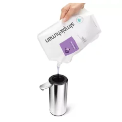 SimpleHuman Sensor Sbedispenser Blank Stl 266 ml. - Genopladelig