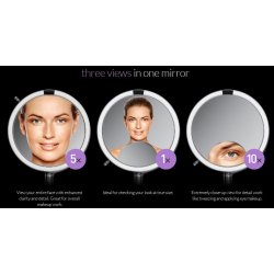 Simplehuman Sensor Spejl Med Touch-Control Lysstyrke 1X / 5X / 10X Forstrrelse 20 Cm Genopladeligt, Roseguld Rustfrit Stl