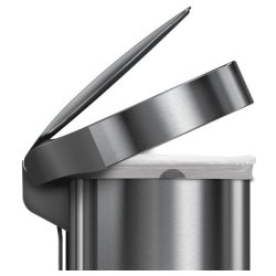 Simplehuman Halvrund Pedalspand 45L, Enkelt Rum, Brstet Rustfrit Stl