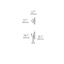 Simplehuman Sensor Spejl Med Touch-Control Lysstyrke 5X Forstrrelse 20 Cm Genopladeligt, Brstet Rustfrit Stl
