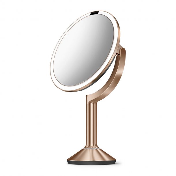 Simplehuman Sensor Spejl Med Touch-Control Lysstyrke 1X / 5X / 10X Forstrrelse 20 Cm Genopladeligt, Roseguld Rustfrit Stl