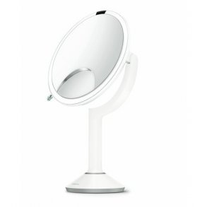 Simplehuman Sensor Spejl Med Touch-Control Lysstyrke 1X / 5X / 10X Forstrrelse 20 Cm Genopladeligt, Hvidt Rustfrit Stl
