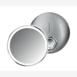Simplehuman Sensorspejl Kompakt 3X Forst�rrelse, Taske Inkluderet 10 Cm Genopladeligt, B�rstet Rustfrit St�l