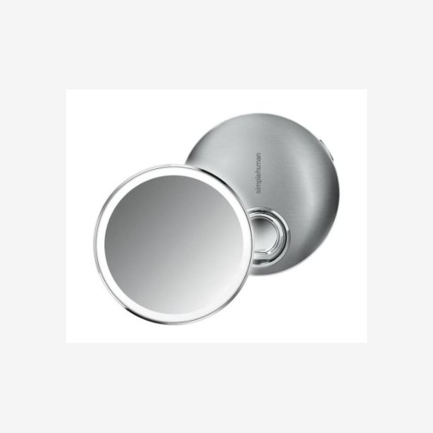 Simplehuman Sensorspejl Kompakt 3X Forst�rrelse, Taske Inkluderet 10 Cm Genopladeligt, B�rstet Rustfrit St�l